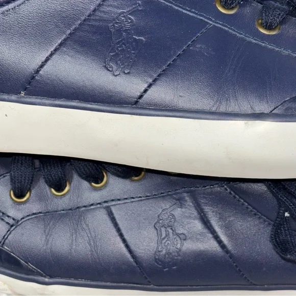 POLO Ralph Lauren Men's Ian Leather Shoes  Sneakers Size 12D (Medium) - Picture 10 of 11